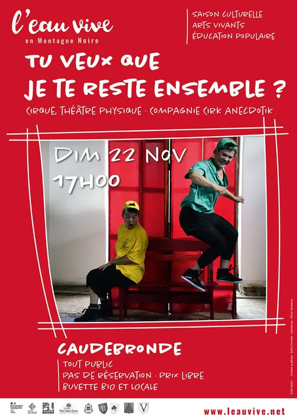 "Tu veux que je te reste ensemble ?" Cirque, théâtre physique.
Par le Cirk Anecdotik.