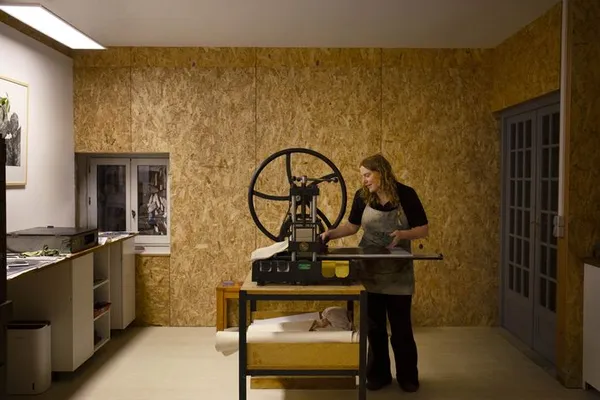 Démonstration d'impression d'une gravure taille-douce