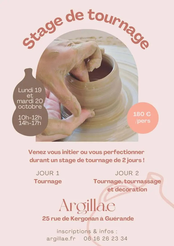 Stage - Tournage de poterie