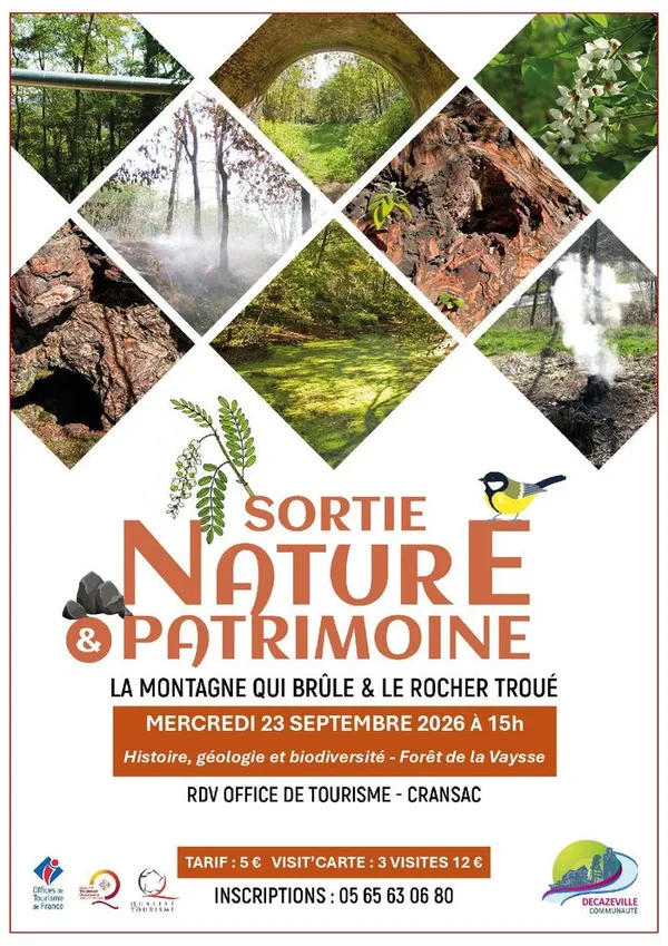 La montagne qui brûle et le rocher troué