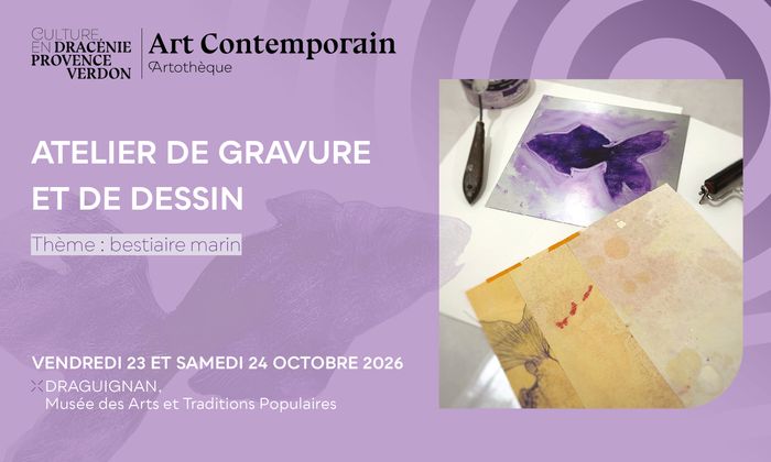 Ateliers de dessin et de gravure - Thème : Bestiaire marin