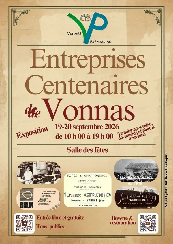 EXPO : Les entreprises centenaires de Vonnas