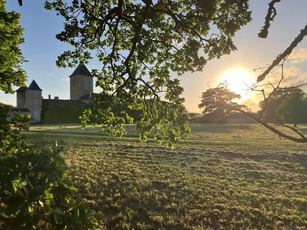 Visite des extérieurs du château de Magnas