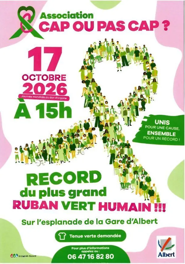Record du plus grand ruban vert humain