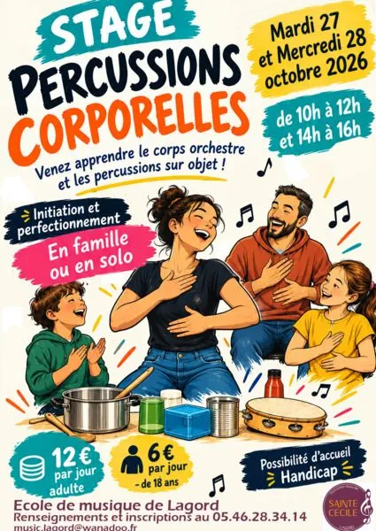 STAGE PERCUSSIONS CORPORELLES & SUR OBJET