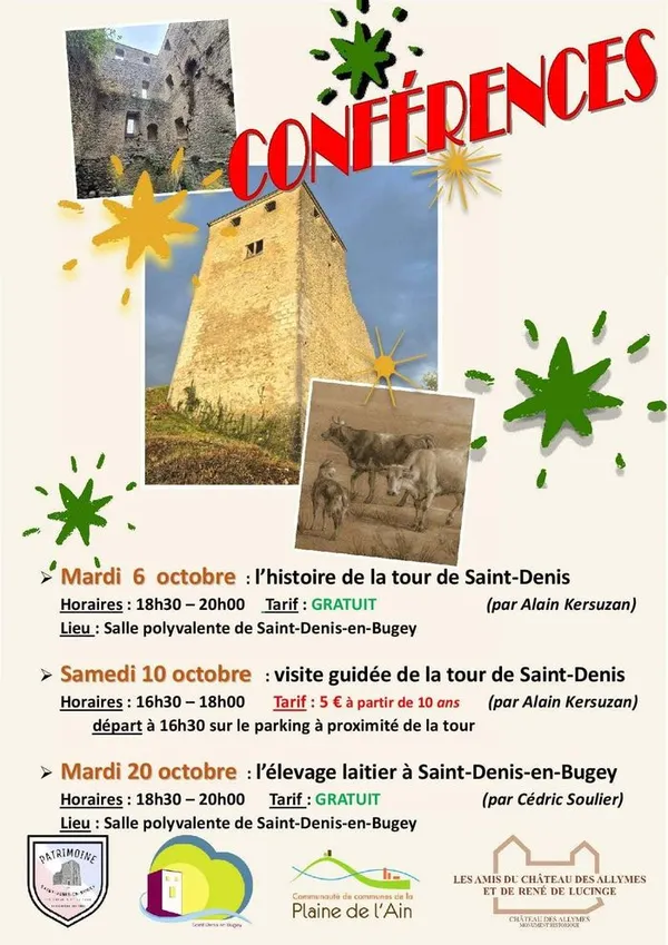 Conférences et visite à Saint-Denis-en-Bugey
