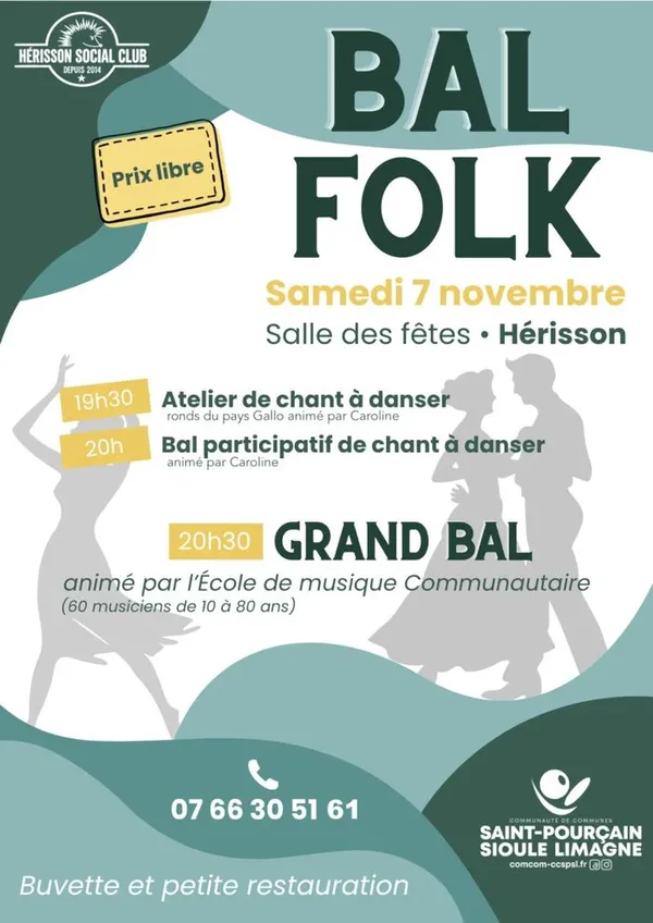 Bal Folk - Hérisson - 7 novembre 2026