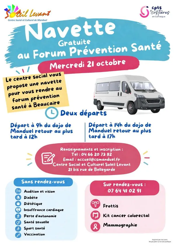 Forum Prévention Santé : votre navette gratuite