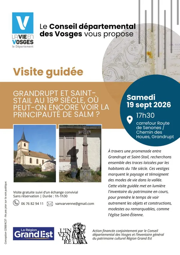 Vivre à Grandrupt et à Saint-Stail au XVIIIe siècle, où peut-on encore voir la principauté de Salm ?