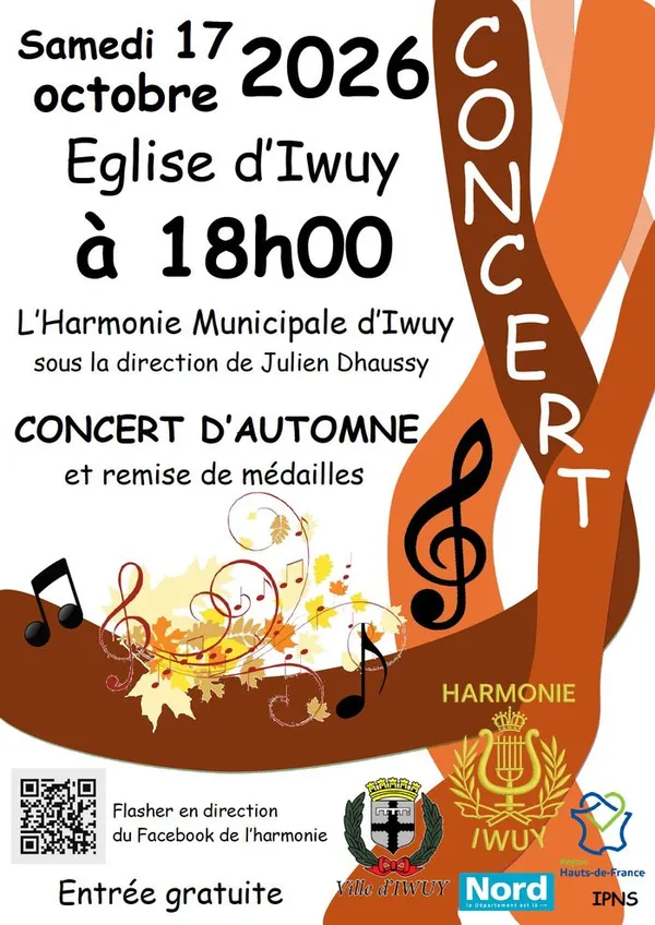 Concert d'automne – Harmonie Municipale d'Iwuy 🍂🎶