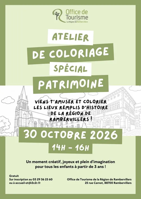 Atelier de coloriage spécial patrimoine