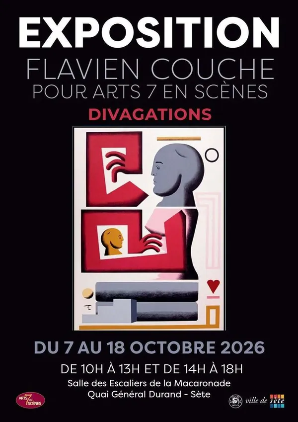 FLAVIEN COUCHE EXPOSE SES « DIVAGATIONS » À LA SALLE DE LA MACARONADE À SÈTE