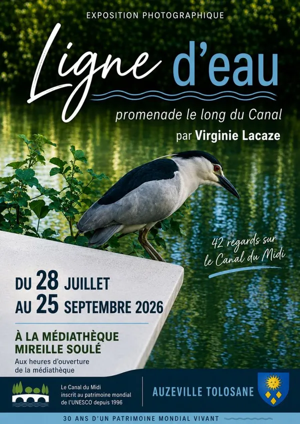 Expo-photo : "Ligne d'eau, promenade le long du Canal" par Virginie Lacaze