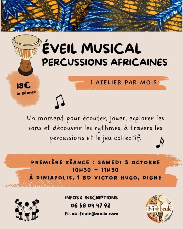 Eveil musical - percussions africaines