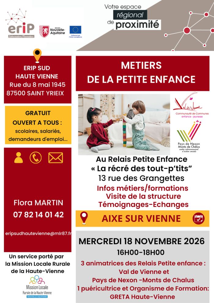 Les métiers de la petite enfance