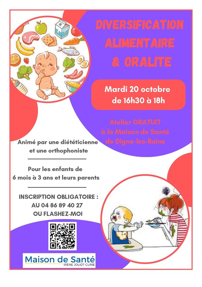 Atelier diversification alimentaire & oralité