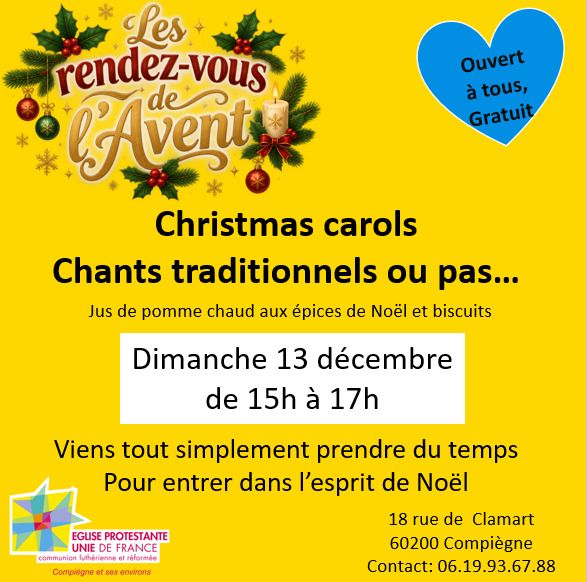 Les Rendez-vous de l'Avent- Chants traditionnels ou pas... avec Goûter