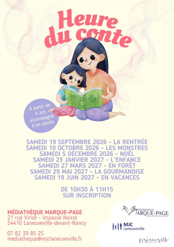 Heure du conte à partir de 4 ans – Thème : la rentrée