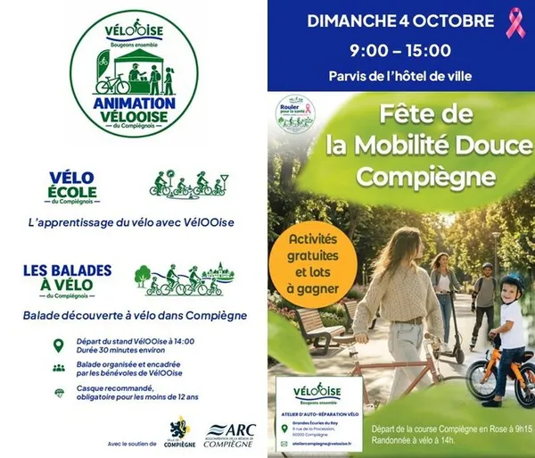 🚲 Dimanche 4 octobre, VélOOise sera à la Fête de la Mobilité Douce de Compiègne !
