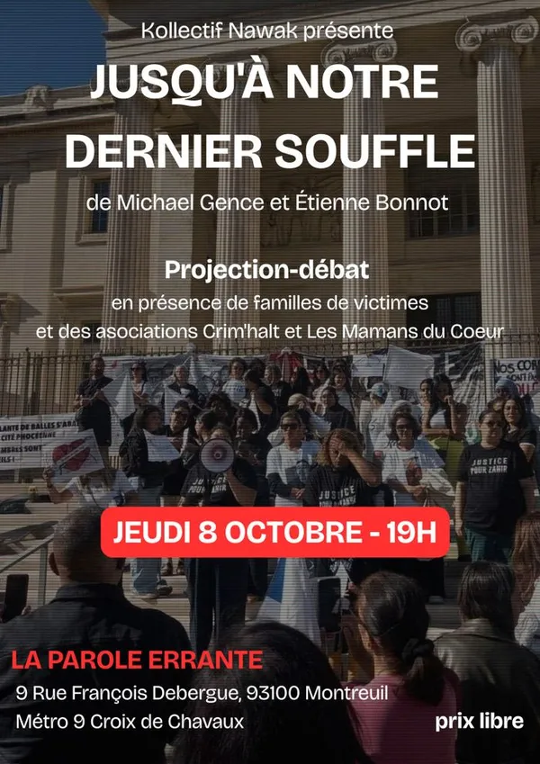Projection-débat : JUSQU'À NOTRE DERNIER SOUFFLE