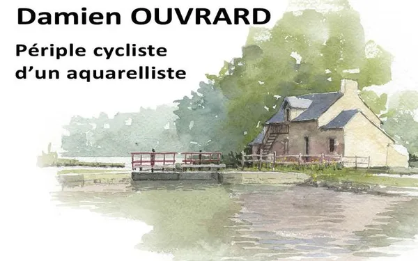 Exposition d'aquarelles réalisées le long des canaux bretons par un cyclo aquarelliste