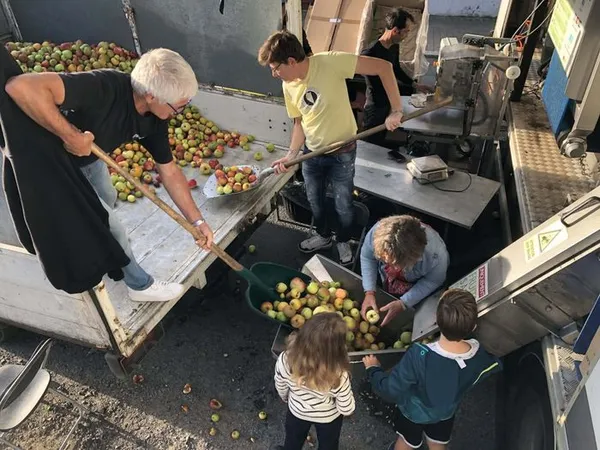 Un goûter avec des pommes locales, c'est génial !