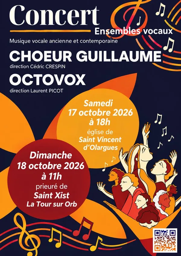 Concert de l'ensemble vocal OCTOVOX et du Chœur GUILLAUME