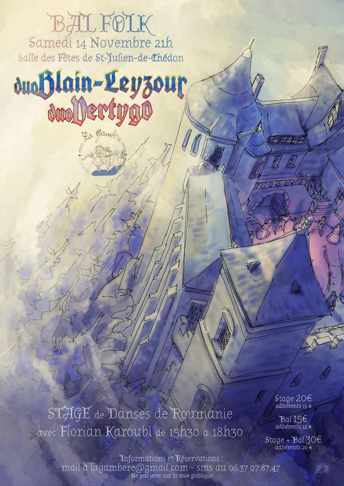 Bal folk Duo BlainLezour et duo Vertygo stage Roumanie F Karoubi