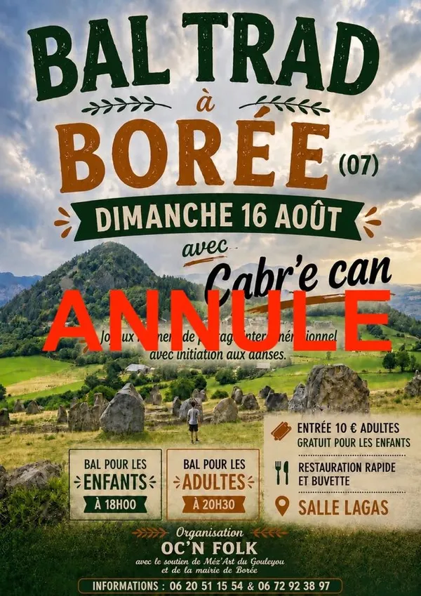 annulé - Bal Trad à Borée