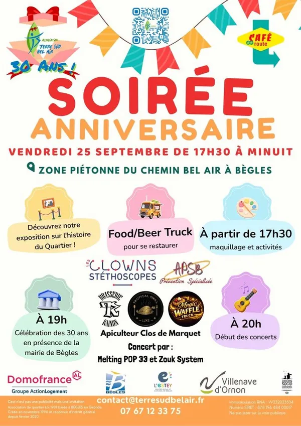 Soirée Anniversaire des 30 ans de l'Association Terre Sud - Bel Air