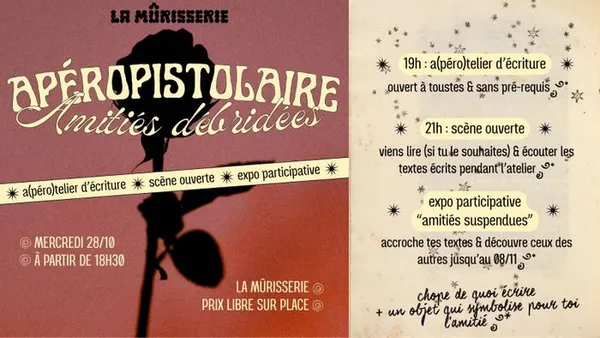 APÉROPISTOLAIRE AMITIÉS DÉBRIDÉES