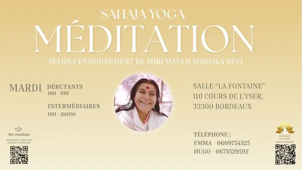 Méditation Sahaja Yoga (Atelier gratuit débutants)
