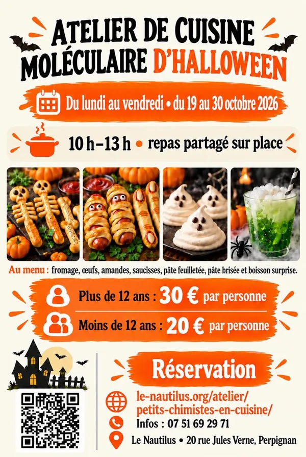 Atelier cuisine moléculaire d'Halloween