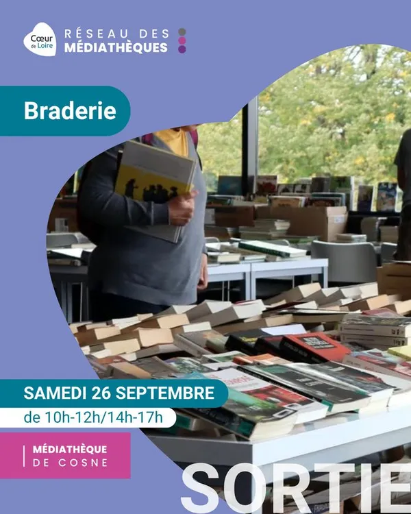 Braderie à la médiathèque de Cosne