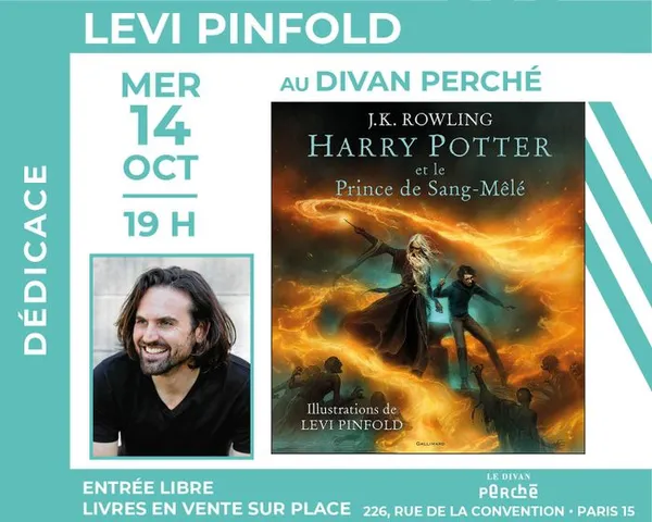 L'artiste Levi Pinfold dédicace l'album illustré « Harry Potter et le Prince de sang mêlé »