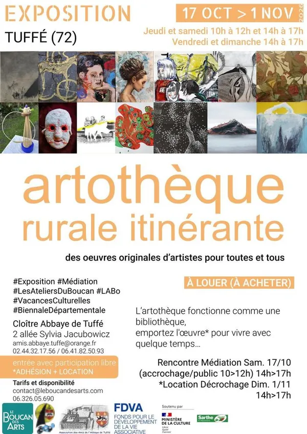 L'Artothèque rurale itinérante à l'Abbaye de Tuffé