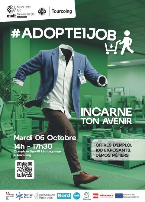 💼 ADOPTE1JOB : LE SALON DE L’EMPLOI À TOURCOING !