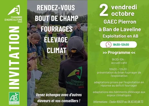 Rendez-vous Bout de champ Fourrages Élevage Climat - exploitation AB