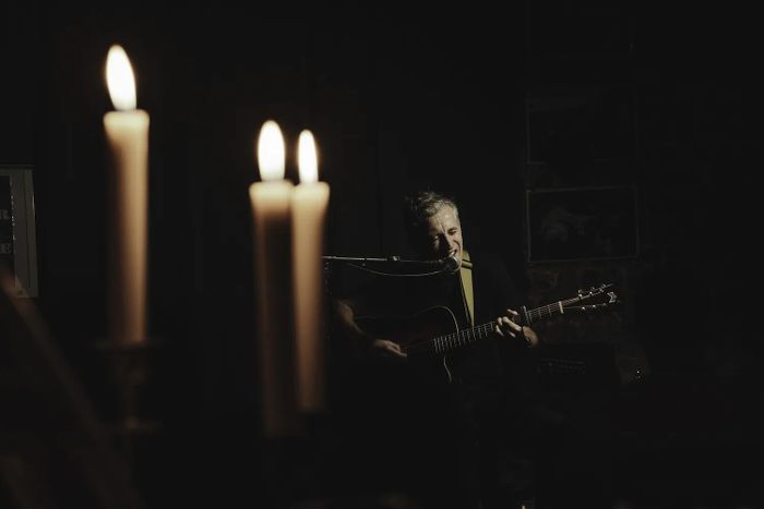 Concert avec Stève Thoraud dans un jardin à Bussy-Saint-Martin, 4 oct.