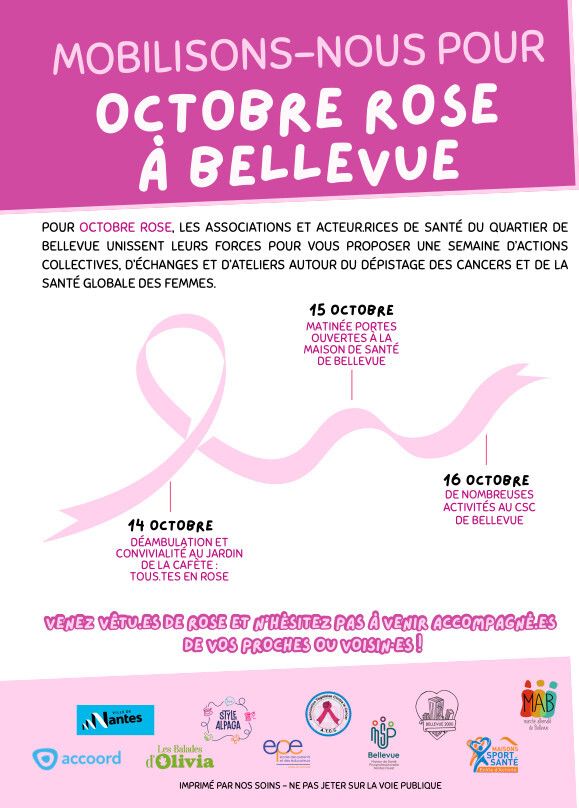 Mobilisons nous pour Octobre Rose à Bellevue !