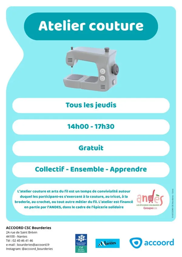 Atelier couture et arts du fil