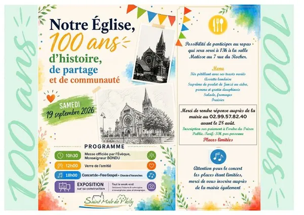 Notre église, 100 ans d'histoire, de partage et de communauté