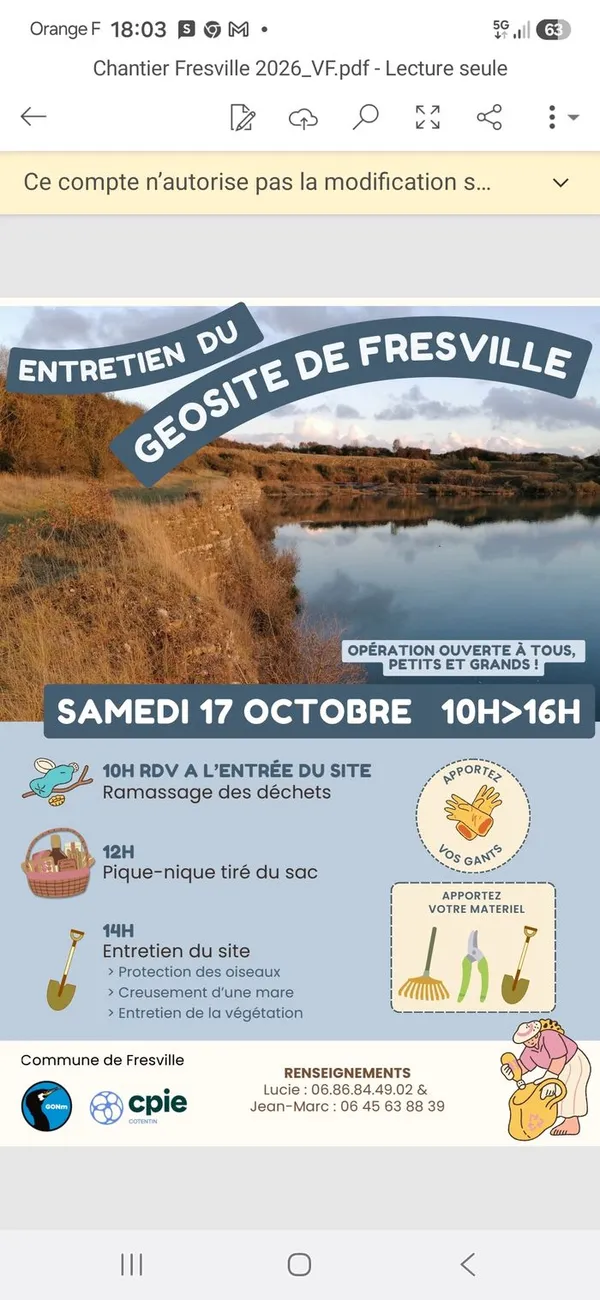 FRESVILLE/50 : chantier