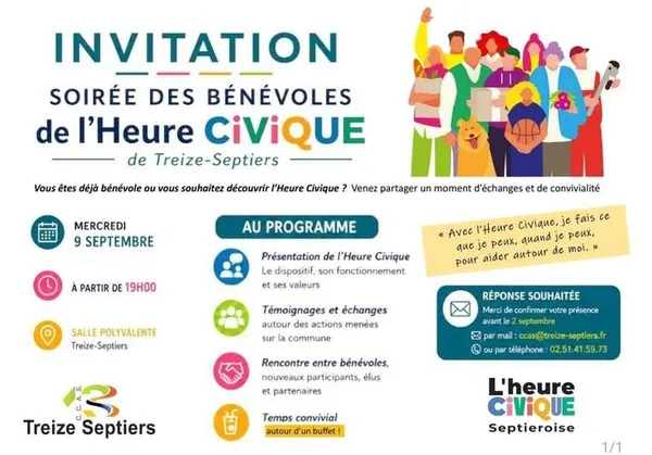 Soirée des bénévoles de L'Heure Civique
