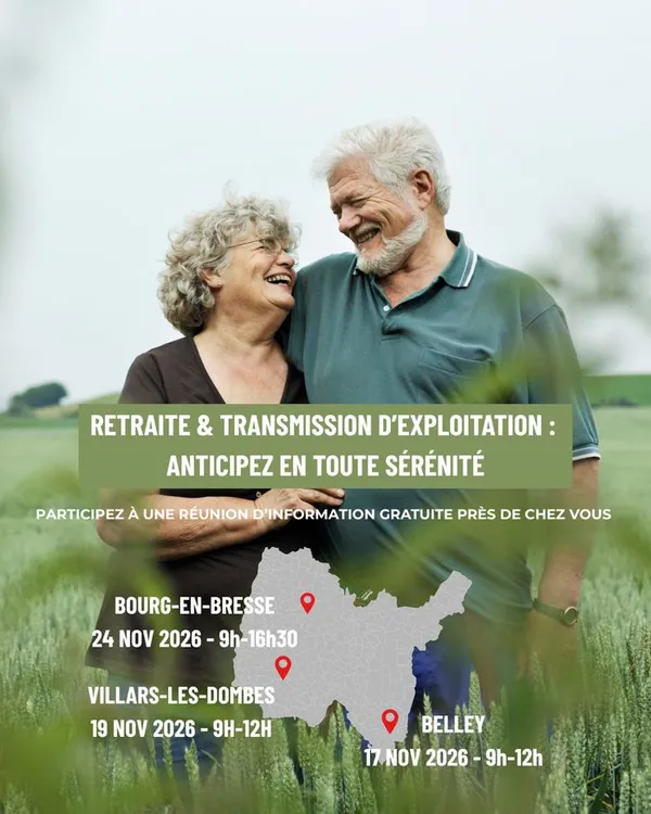 [Retraite et transmission d'exploitation] Anticipez en toute sérénité (VILLARS-LES-DOMBES)