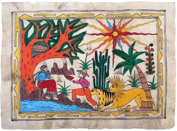 Découverte de l'exposition et du récit  " Le Tigre et la Lionne " : Empreintes des nahualts et des espagnols du Mexique
