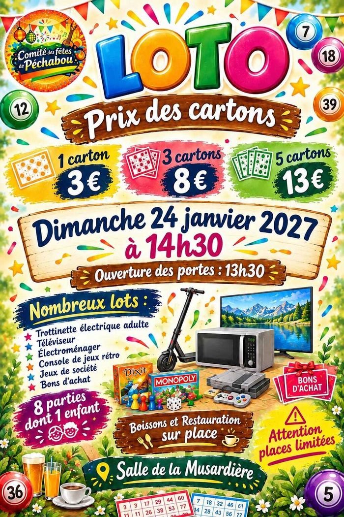 Loto du comité des fêtes de Péchabou