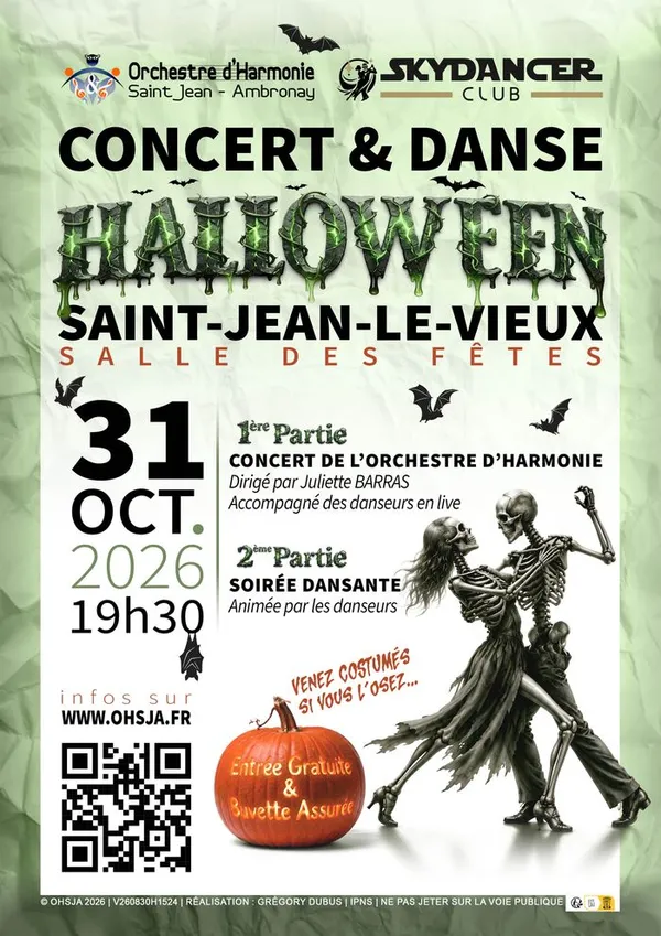 Concert et soirée dansante d'Halloween avec l'OHSJA et les SkyDancers