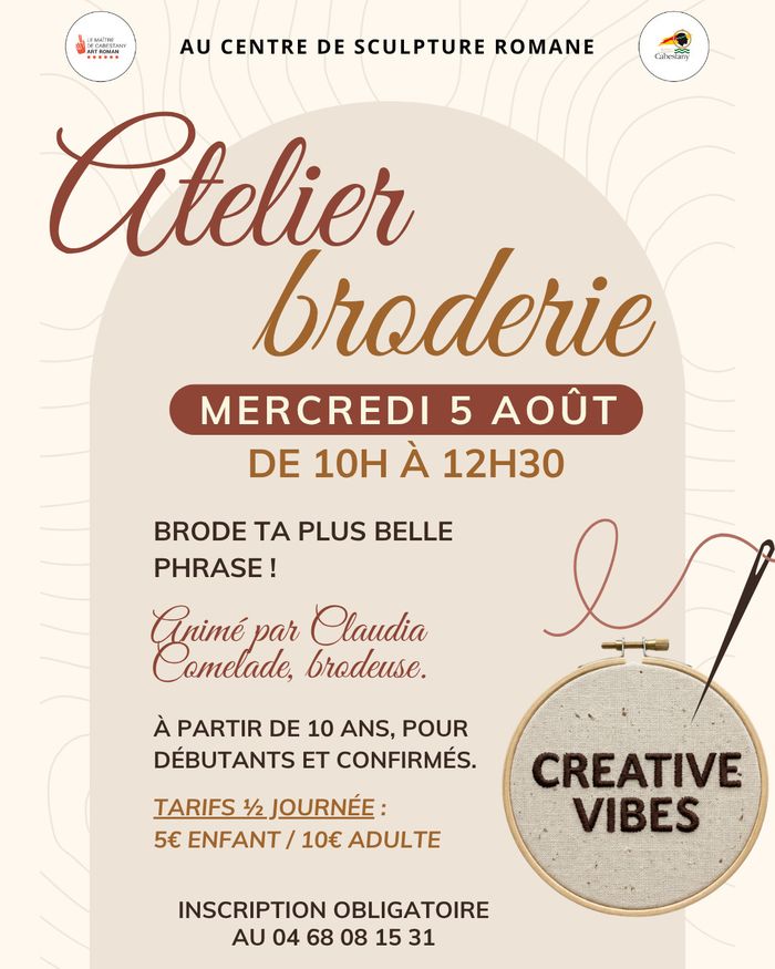 ATELIER FAMILIAL : BRODE TA PHRASE, ANIME PAR CLAUDIA COMELADE
