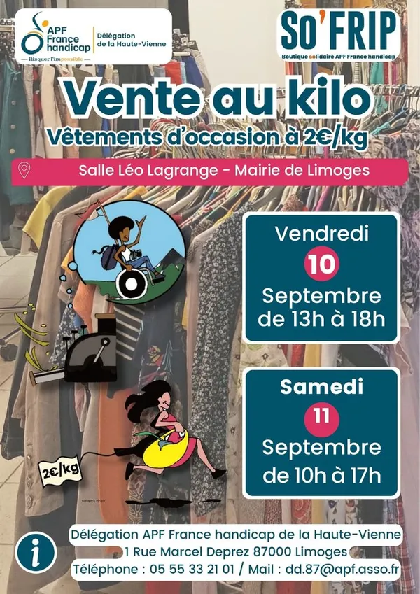 Vente au kilo de vêtements d'occasion - 10 & 11 septembre 2027